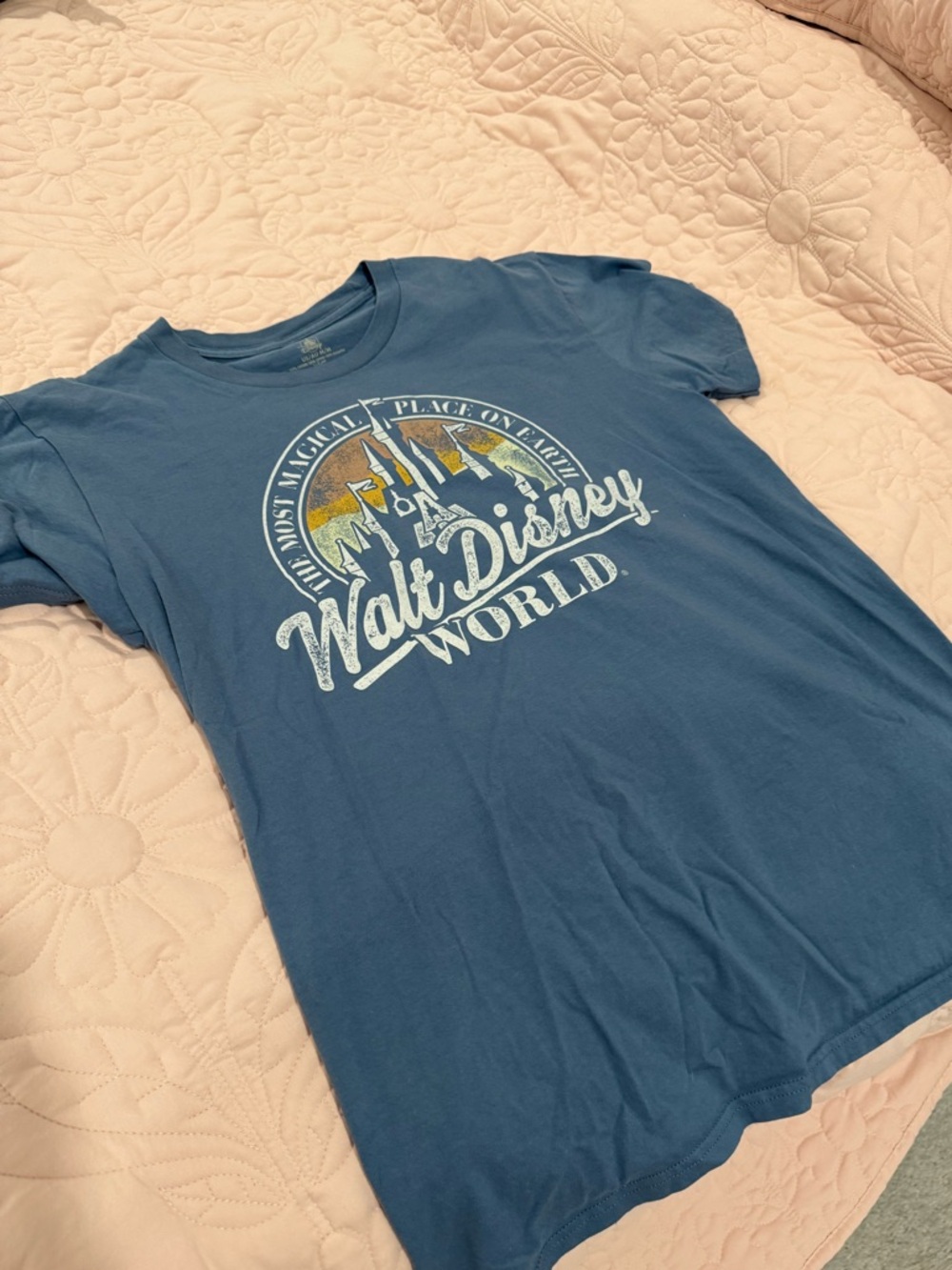 Disney Light Blue Crewneck Graphic Tee